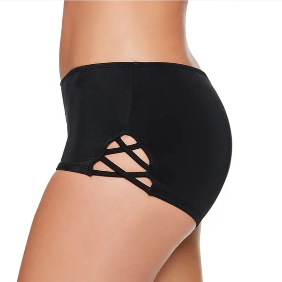 Salt + Cove Juniors' Strappy-Side Swim Boyshorts - Size: XL - NWT - Picture 1 of 11